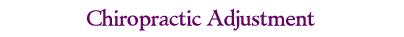 Chiropractic Adjustment